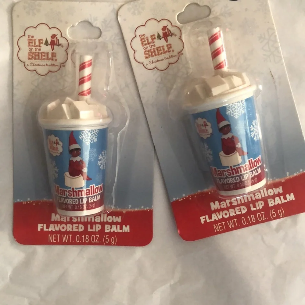 2pack Elf‎ on the shelf marshmallow flavored lip balm FREE with purchase new